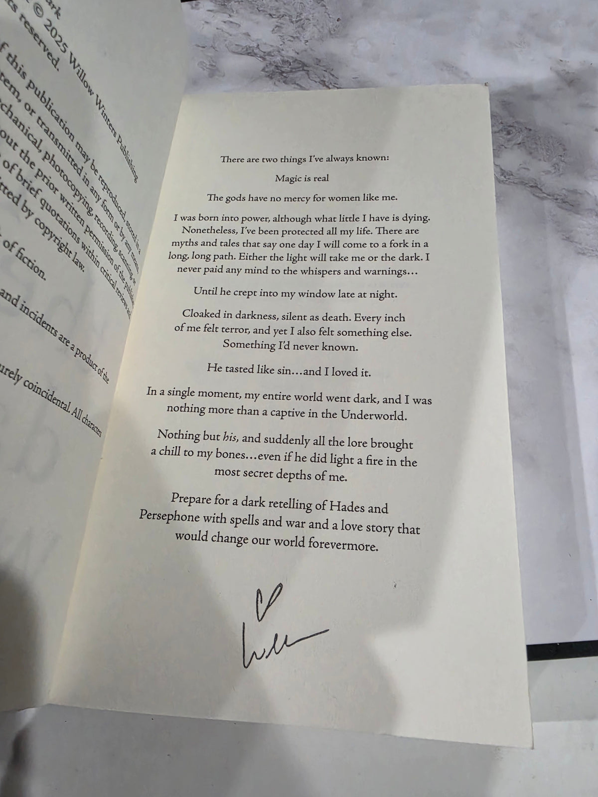 Willow Winters - His in the Dark (Signed)