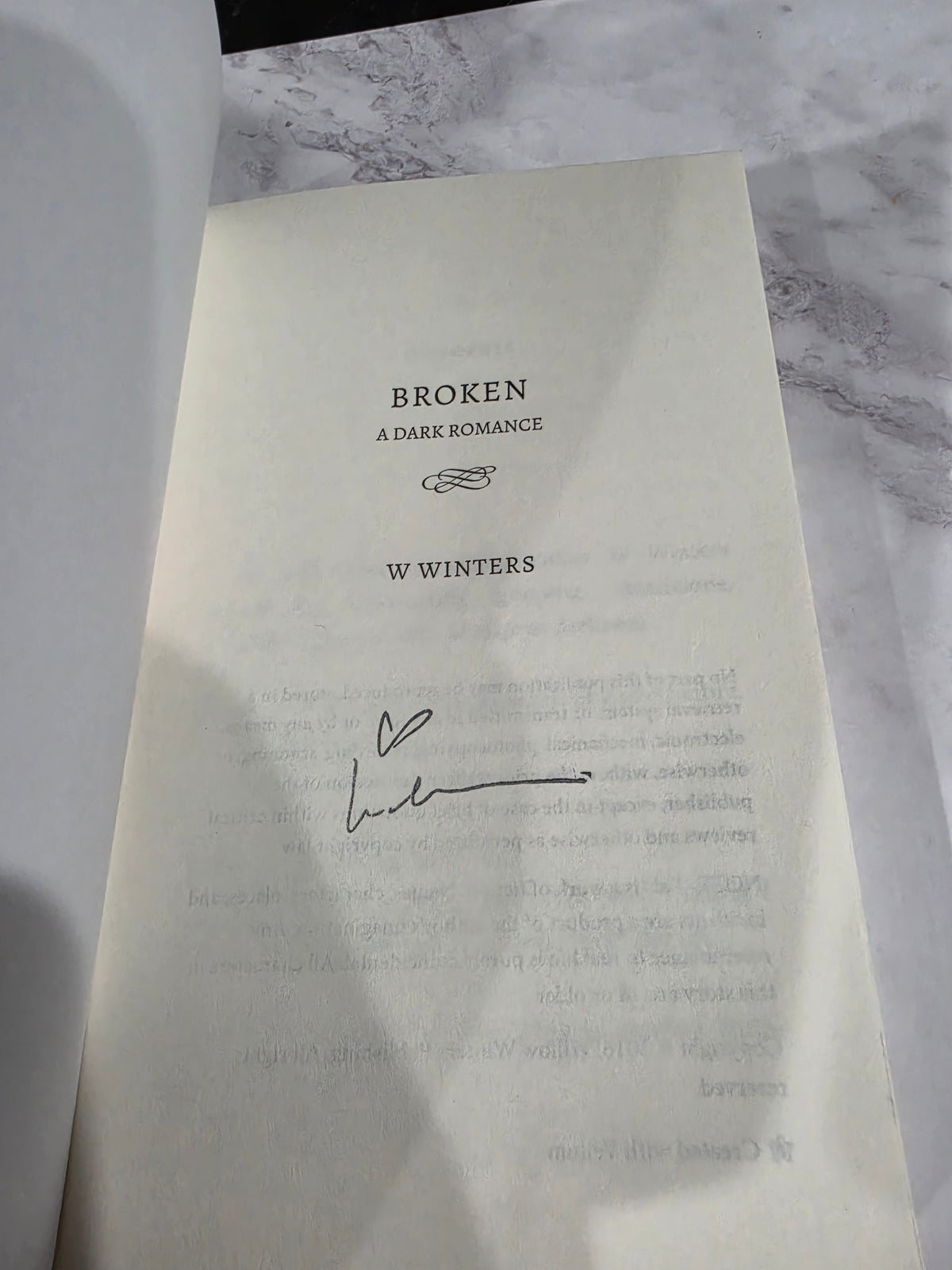 Willow Winters - Broken (Signed)